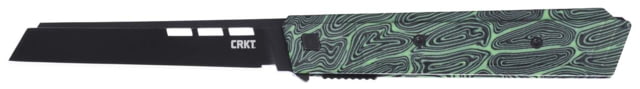 CRKT Zephyr Folding Knife 3.22in 14C28N Drop Point Blade Black/Green G10 Handle