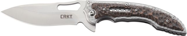 CRKT Ikoma Fossil - 3.96in. Plain Blade IKBS Stainless Steel & G10 Scales Clip