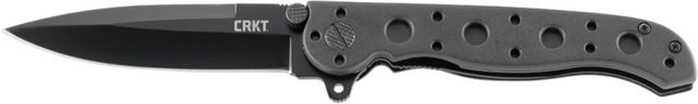 CRKT Folding Knife 3.13in 8Cr13MoV Stainless Steel Blade Spear Point Blade Black G10 Handle