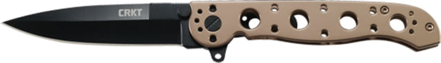 Crkt 3.5'' Plain Edge Spear Point Black Blade Bronze
