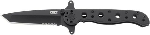 CRKT Special Forces Tanto Black Folding Knife Stainless Steel Triple Point Serrations