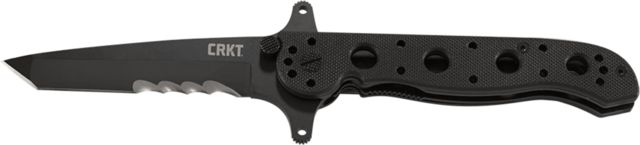 CRKT Folding Knife 3.52in 1.4116 Tanto Blade Black G10 Handle