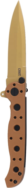 CRKT Folding Knife 3.12in D2 Tool Steel Blade Spear Point Blade Tan G10 Handle