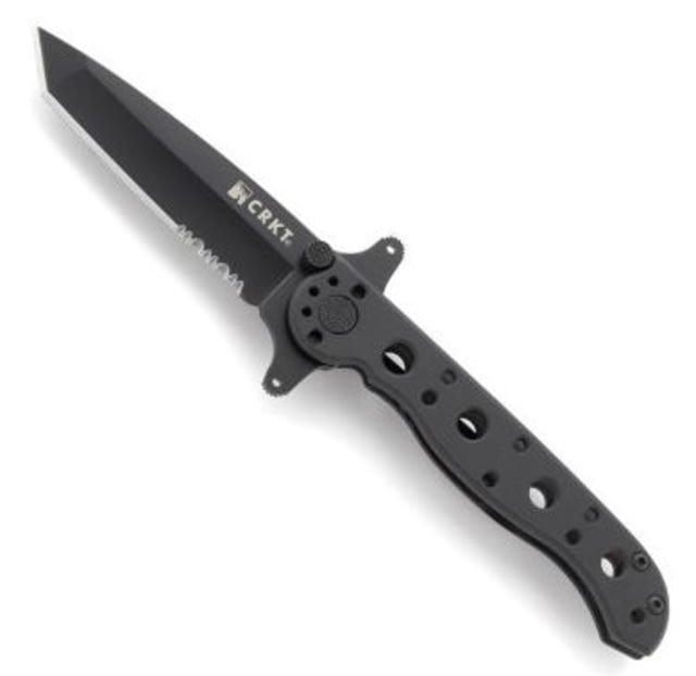 CRKT M16 Stainless - Tanto Combination Edge Black Handle Black Oxide Blade Framelock - Crkt