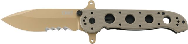 CRKT M21 Folding Knife Drop Point Veff Combo Edge Desert Tan Blade/Handle
