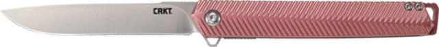 CRKT Stylus Assisted Opening Folding Knife 3.1in Stainless Steel Drop Point Maroon Aluminum Handle