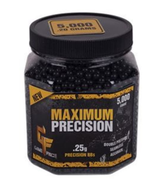 Crosman Game Face Airsoft Maximum Precision Airsoft Ammo6mm.25g Black 5000 Count - Crosman