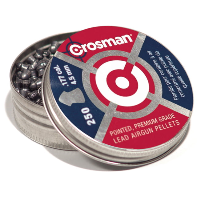 Crosman .177 Caliber Pointed Pellets 250 Pack Grey