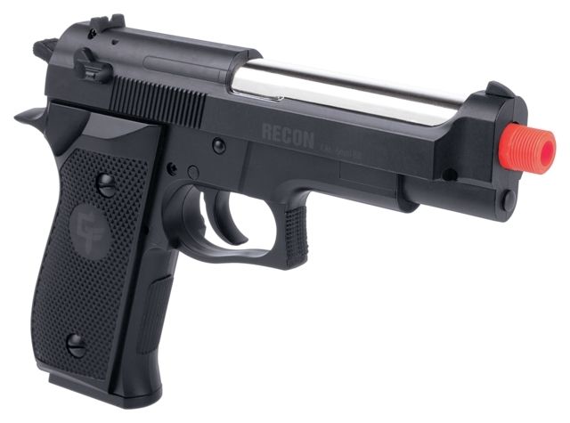 Crosman Recon Spring Powered Combat Airsoft Pistol Black - Crosman