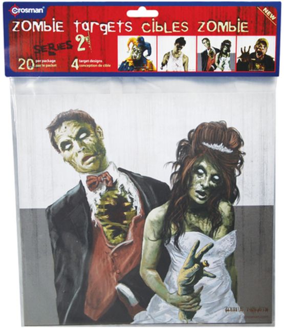 Crosman Zombie Targets 9.75 X 9 Inch Targets With 5 Each Of 4 Different Zombie Designs For A Total Of 20 Targets Per Package