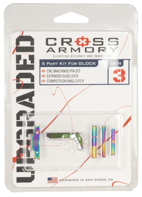 Cross Armory 3 Piece Upgrade Kit P80 Gen1-3 Rainbow - Cross Armory