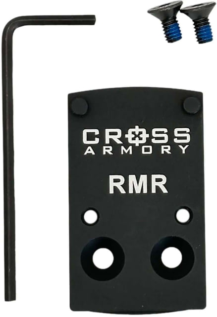 Cross Armory Adapter Plate Black Oxide Aluminum Compatible w/ RMR Optics - Cross Armory