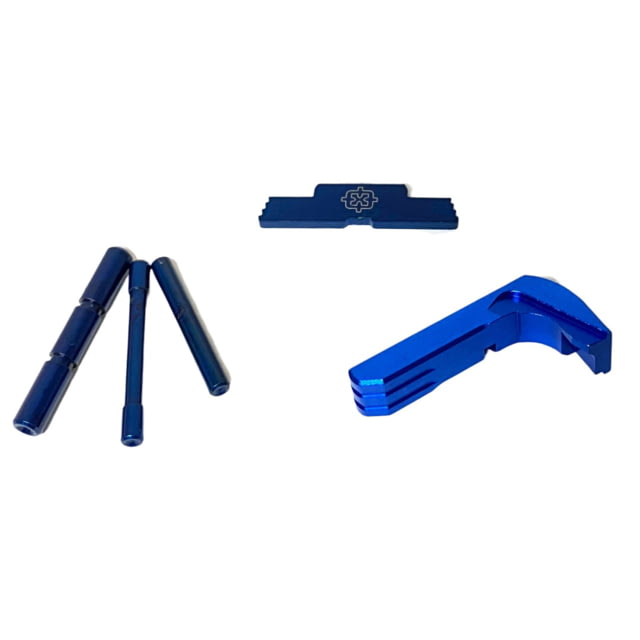 Cross Armory Glock 3-Piece Kit 3 Pin Set Extended Mag Catch Extended Slide Lock Gen 1-3 Blue Small - Cross Armory