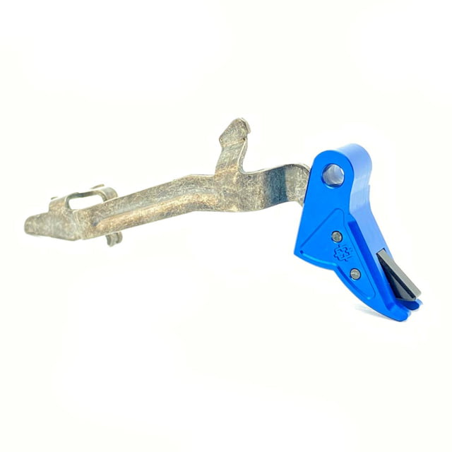 Cross Armory Glock Gen 1-3 Enhanced Flat Faced Trigger w/Bar 9mm Aluminum Blue/Black Small - Cross Armory