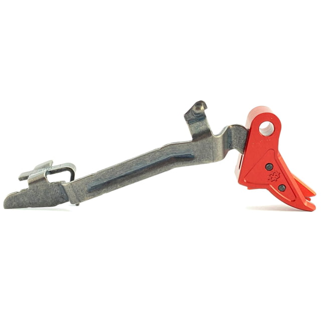 Cross Armory Glock Gen 1-3 Enhanced Flat Faced Trigger w/Bar 9mm Aluminum Red/Red Small - Cross Armory