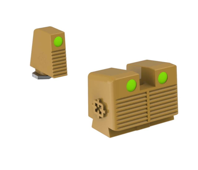 Cross Armory Glow-In-The-Dark Pistol Sights FDE Tall - Cross Armory