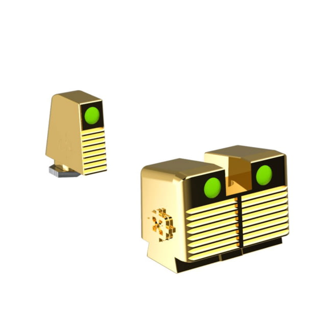 Cross Armory Glow-In-The-Dark Pistol Sights Gold Tall - Cross Armory