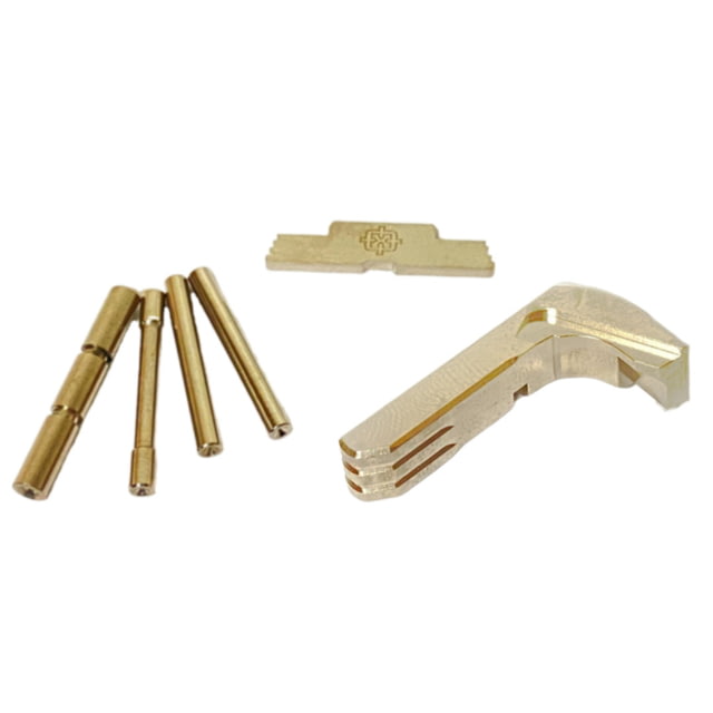 Cross Armory P80 3 Piece Kit 4 Pin Set Extended Mag Catch Extended Slide Lock Silver Small - Cross Armory