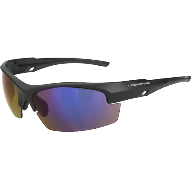 CrossFire Cipher Premium Shooting Glasses Blue Mirror Black - Crossfire