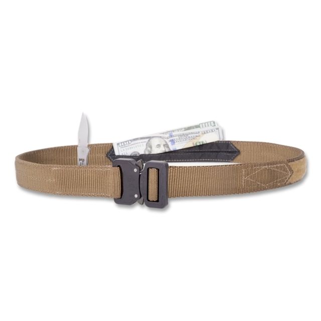 Crosstac 1.25in Lightning Tactical Belt Coyote Brown Web/Black Buckle 32-34 - Crosstac