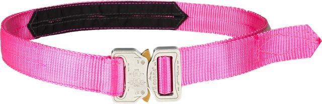 Crosstac 1.25in Lightning Tactical Belt Pink Web/Polished Silver Buckle 40-42 - Crosstac