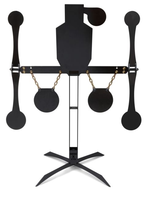 CTS Targets Hostage Mod X Kit w/ Spinners & 8in Gongs Black Large NSN N - Cts Targets