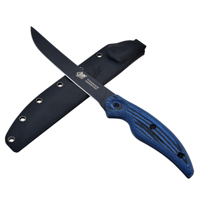 Cuda Knives Cuda 7 in Wide Fillet Fixed Blade Knife 7in Standard Edge Black - Cuda