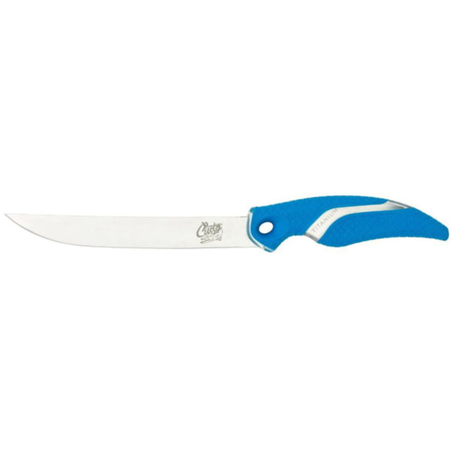 Cuda Knives Cuda Flex Fillet 7 Fixed Blade Knife 7in German 4116 Steel Standard Edge Blue Synthetic Handle - Cuda