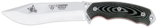 Cudeman 125 Quality Fixed Blade Knife 15.5 cm Bohler N-695 Black Micarta w/ Red Liners - Cudeman