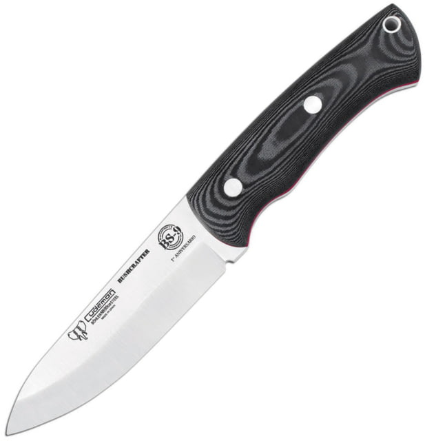Cudeman Bushcrafter Fixed Blade Knife 4.25" satin finish Bohler N690 stainless blade Black micarta handle - Cudeman