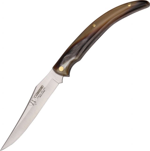 Cudeman Classic 4.25in Folder Bull Horn Knife CUD - Cudeman