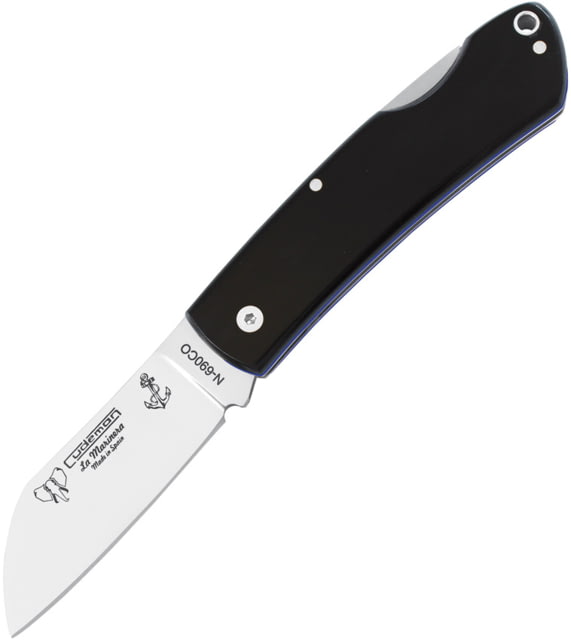 Cudeman La Marinera Lockback Folding Knife 2.75" satin finish Bohler N690 stainless blade Black polished micarta handle - Cudeman