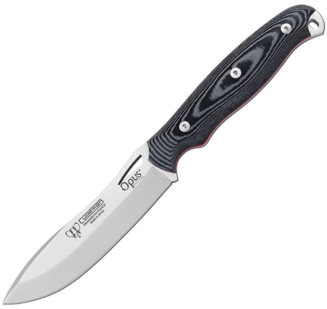 Cudeman Wolf Fixed Blade Knife 4.13" satin finish Bohler N695 stainless blade Black micarta handle - Cudeman