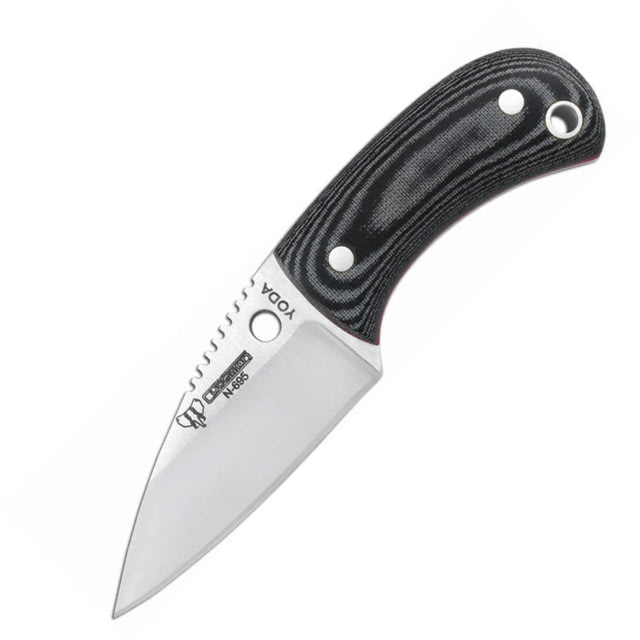 Cudeman YODA Neck Knife 2.25" satin finish Bohler N695 stainless blade Black micarta handle - Cudeman