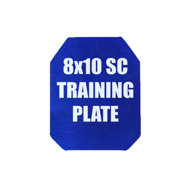Custom Armor Group Non Ballistic Blue Marked SAPI Training Plate Shooters Cut 8in x 10in