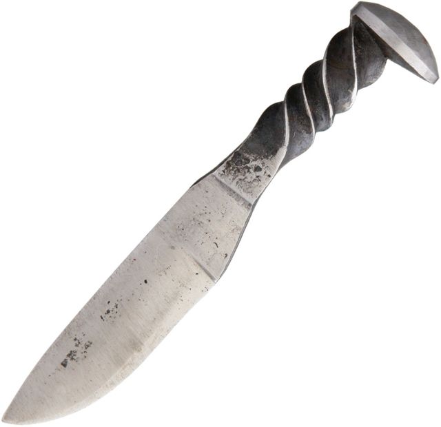 Custom Mini Railroad Spike Knife Fixed Blade Knife 2.25in MINI RAILROAD - Custom