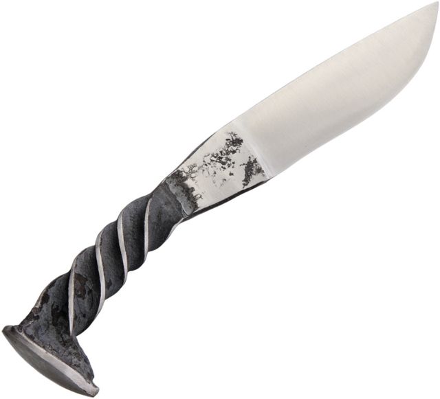 Custom Railroad Spike Drop Point Fixed Blade Knife 3.75in Drop Point Handle RAILROAD DROP PT - Custom