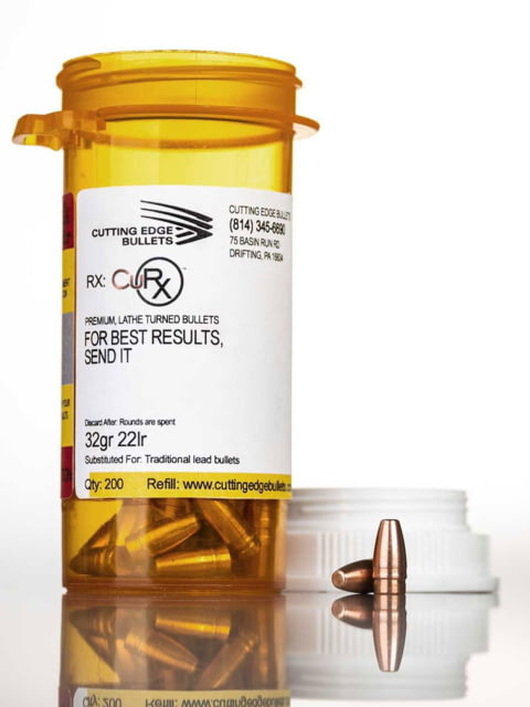 Cutting Edge Bullets CuRx .22 Long Rifle 32 Grain Handloading Kit Rifle Bullets 200 Rounds 22lr 32gr FN Bundle - Cutting Edge Bullets