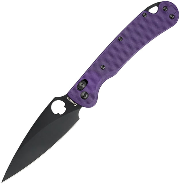 Daggerr Knives Sting Slim Corssbar Purple BW DGRFM022SPRB - Daggerr Knives