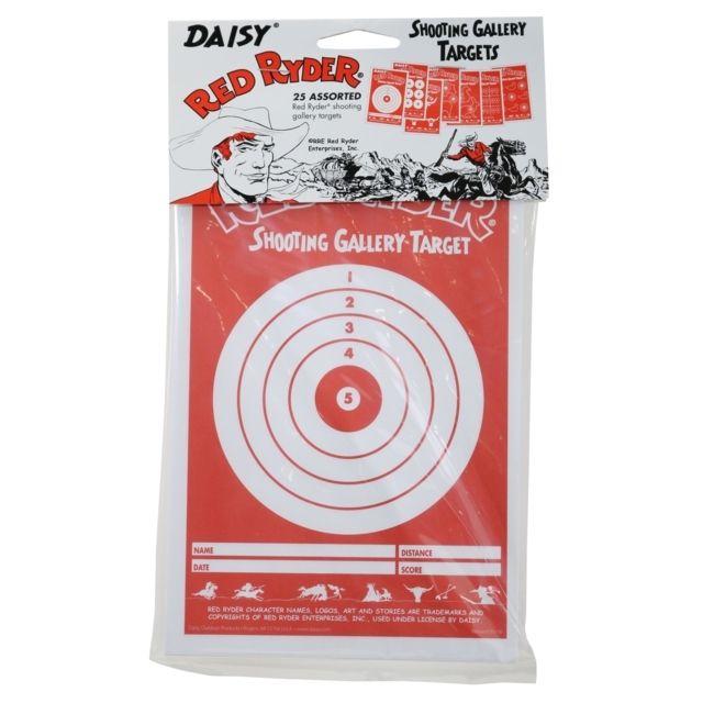 Daisy Red Ryder Paper Targets 25 Pack Red