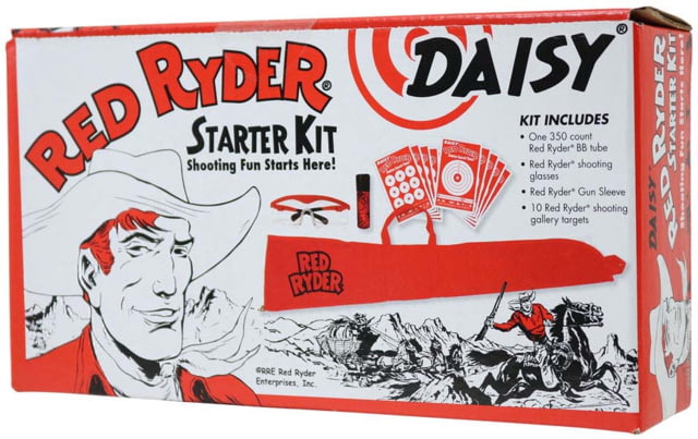 Daisy Red Ryder Starter Kit Gun Sleeve/Shooting Gallery/Targets/Shooting Glasses Red