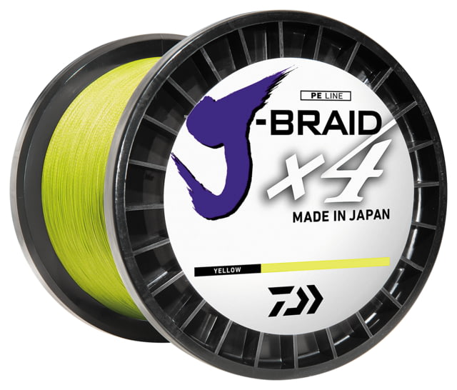 Daiwa Daiwa J-Braid 4X Braided Line w/ Bulk Spool 15lb  Fluorescent Yellow - $199.99 at Optics Planet