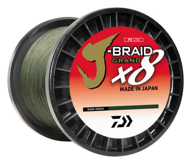 Daiwa Daiwa J-Braid 8X Braided Line w/Bulk Spool  8lb Dark Green - $341.99 at Optics Planet