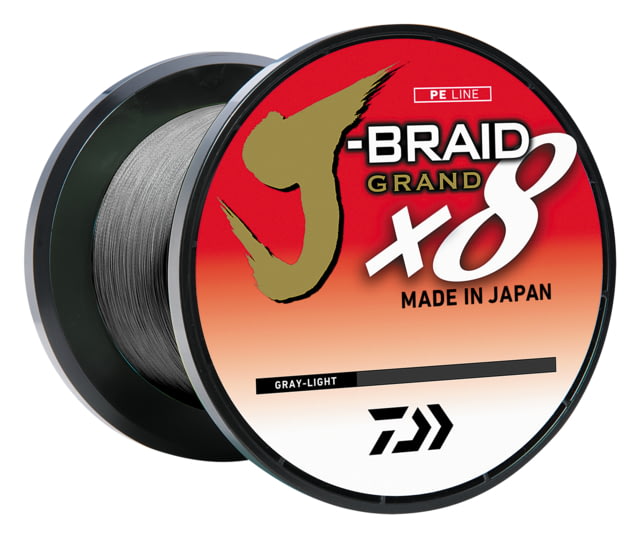 Daiwa Daiwa J-Braid x8 Grand Braid Line w/Bulk Spool  10lb Gray Light - $339.99 at Optics Planet
