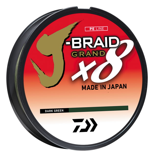 Daiwa J-Braid x8 Grand Braid Line w/Filler Spool 300yds 10lb Dark Green