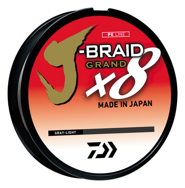 Daiwa J-Braid x8 Grand Braid Line w/Filler Spool 300yds 50lb Gray Light