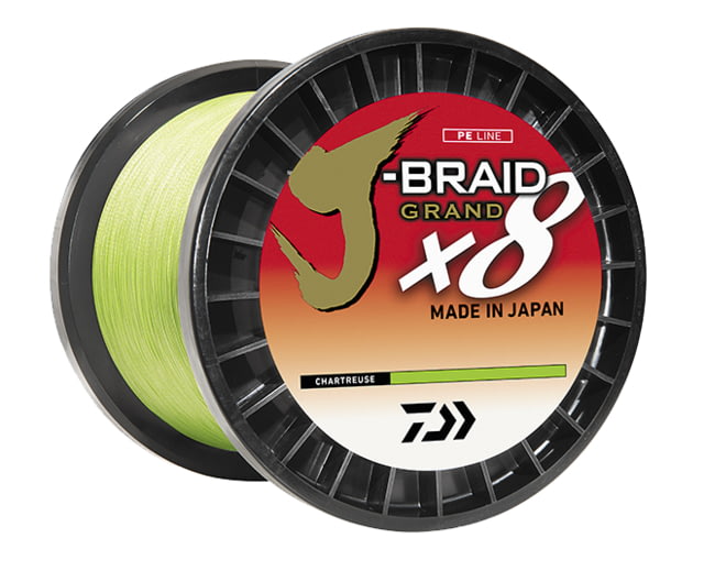 Daiwa J-Braid x8 Grand Braid Line w/Filler Spool 300yds 15lb Chartreuse