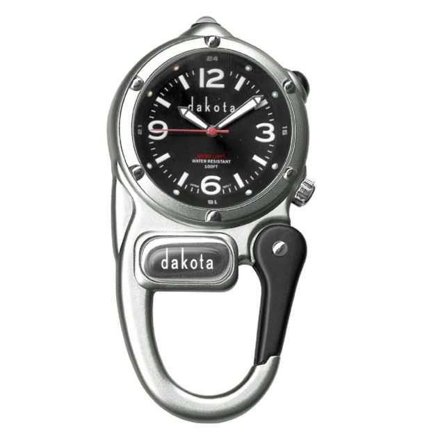 Dakota Watches Mini Clip with Microlight Silver/Black