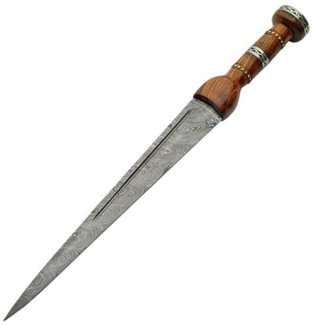 Damascus 20in. Dirk Sword - Damascus