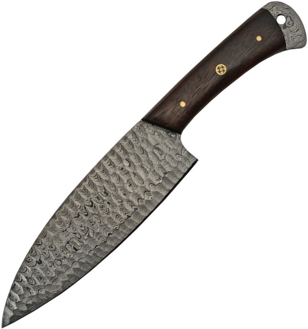 Damascus Chefs Knife Damascus 6" Damascus steel blade Brown wood handle - Damascus